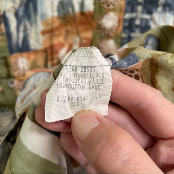 Tori Richard Hawaiian Shirt Mens Size XL All Over Golf Print Button Up Cotton - Picture 5 of 6